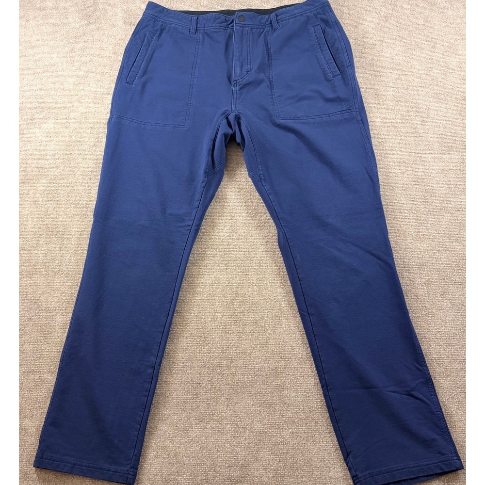 Municipal Sport Superstretch Utility Pants Mens 36 Blue Stretch Cotton Chinos
